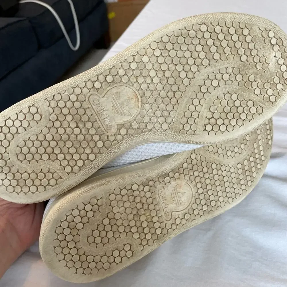 Adidas Stan Smith white woven sneakers.  Size 5